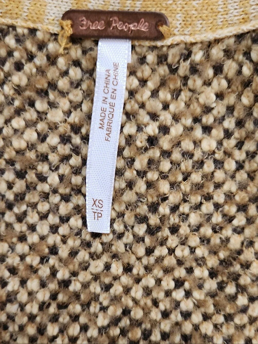 Free People Leopard Print Cardigan - Tan & Black, Size XS